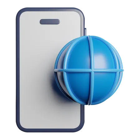 Mobile Browser  3D Icon