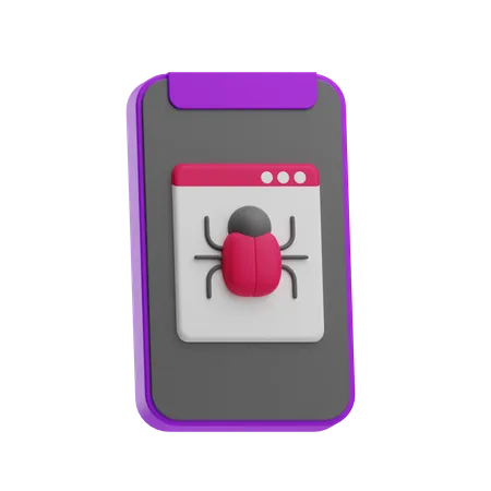 Bug móvel  3D Icon