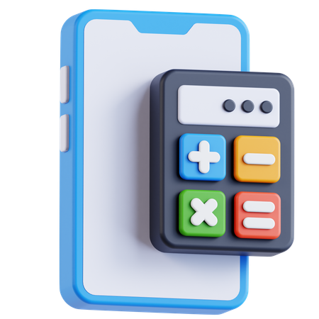 Mobile calculator  3D Icon