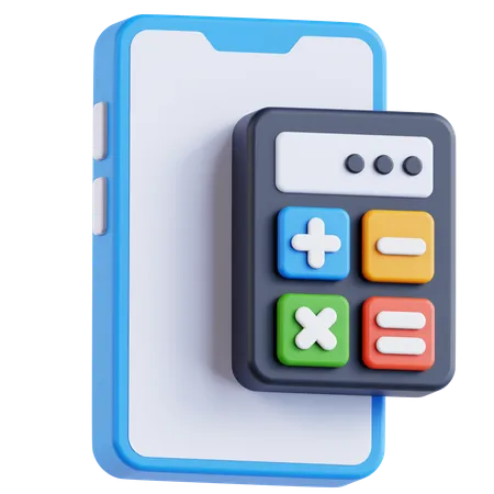 Mobile calculator  3D Icon