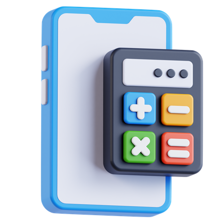 Mobile calculator  3D Icon