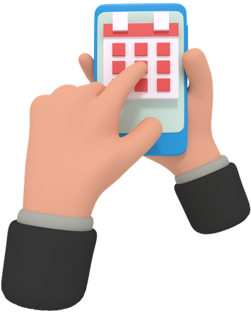 Mobile Calendar  3D Icon
