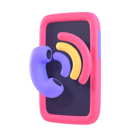 Mobile Call  3D Icon