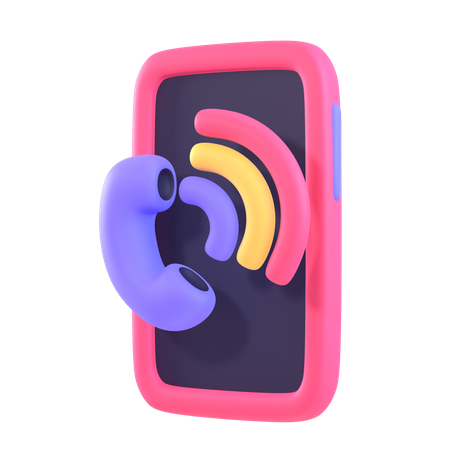 Mobile Call  3D Icon