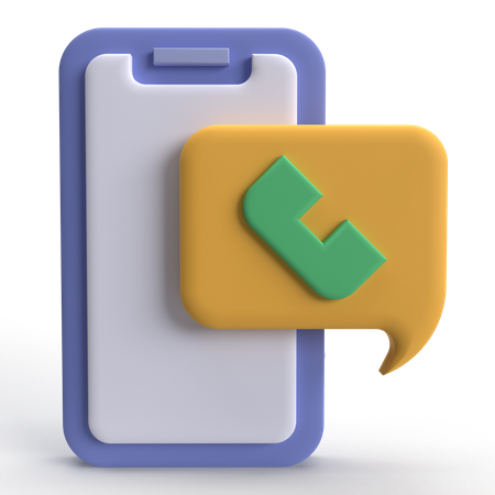 Mobile Call  3D Icon