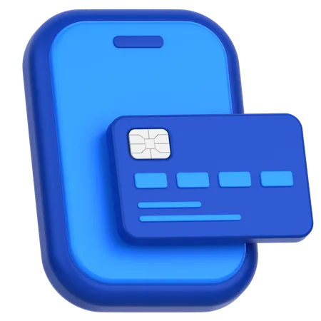 3 D Icon Of A Credit Card And A Mobile Phone 3D Icon