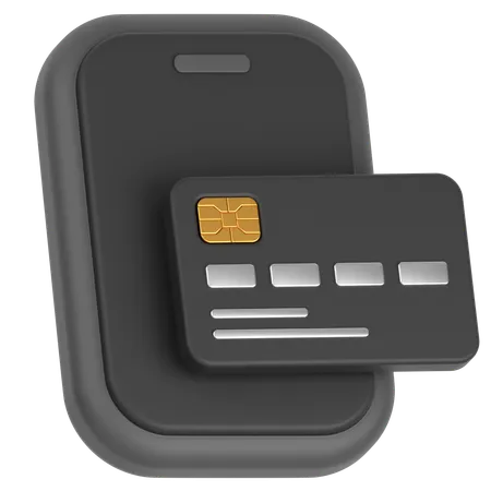 3 D Icon Of A Credit Card And A Mobile Phone 3D Icon