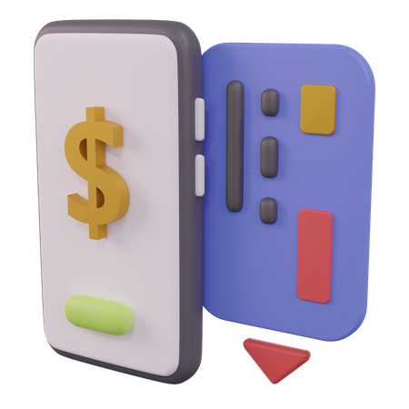 Mobile Card Payment  3D Icon