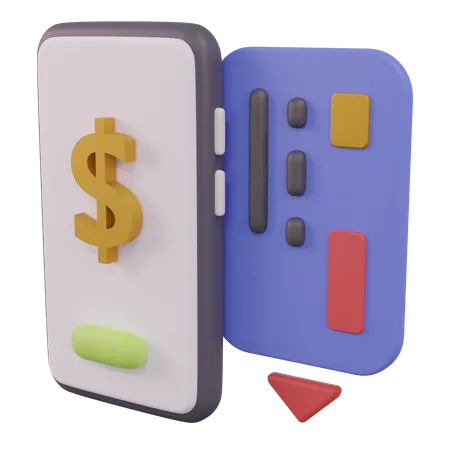 Mobile Card Payment  3D Icon