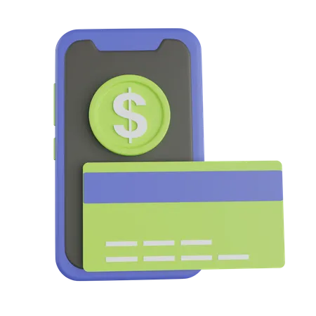 Mobile Card Payment  3D Icon
