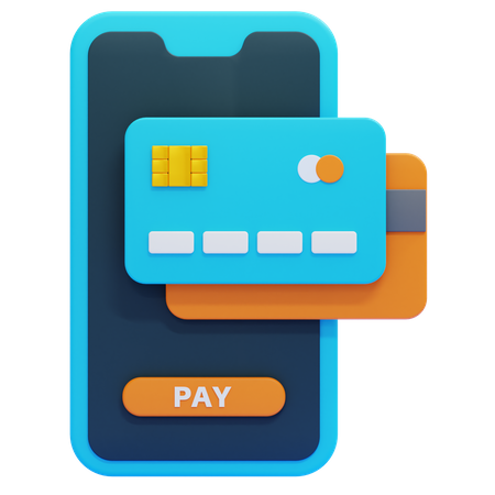 MOBILE CARD PAYMENT  3D Icon