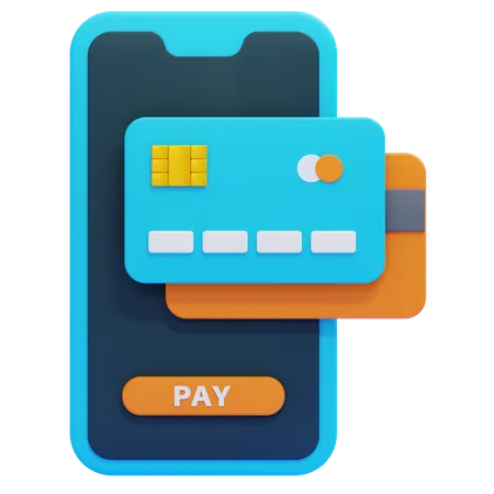 MOBILE CARD PAYMENT  3D Icon