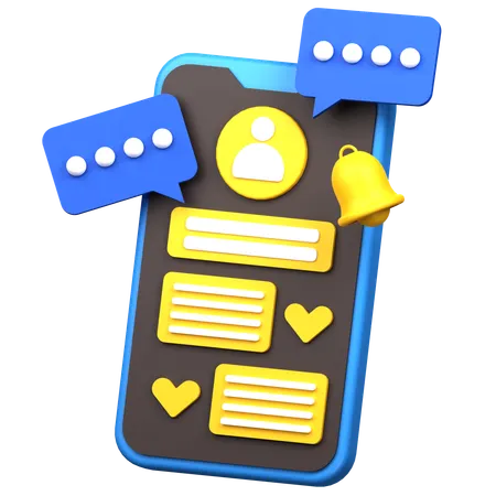 Mobile Chat 3 D Icon 3D Icon