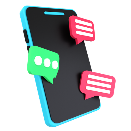 Mobile chat  3D Icon