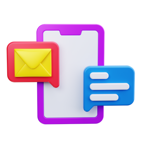 Mobile Chat  3D Icon
