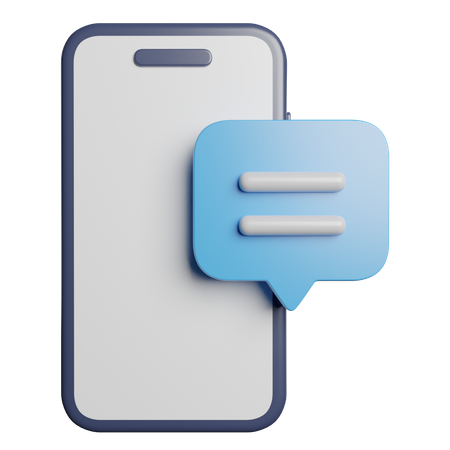 Mobile Chat  3D Icon