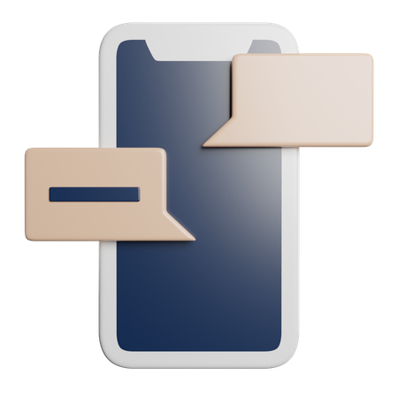 Mobile Chat  3D Icon