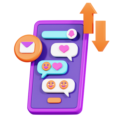 Mobile Chat  3D Icon