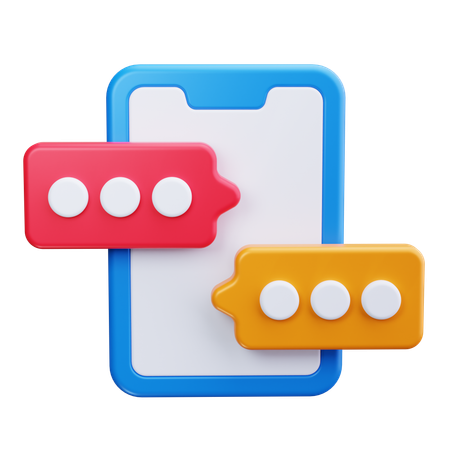 Mobile Chat  3D Icon