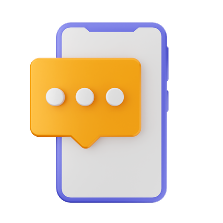 Mobile Chat  3D Icon