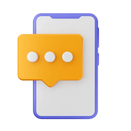 Mobile Chat  3D Icon