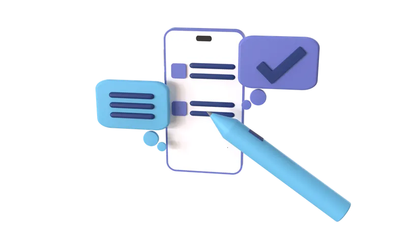 Mobile Chat  3D Icon