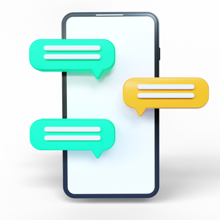 Mobile Chat  3D Icon