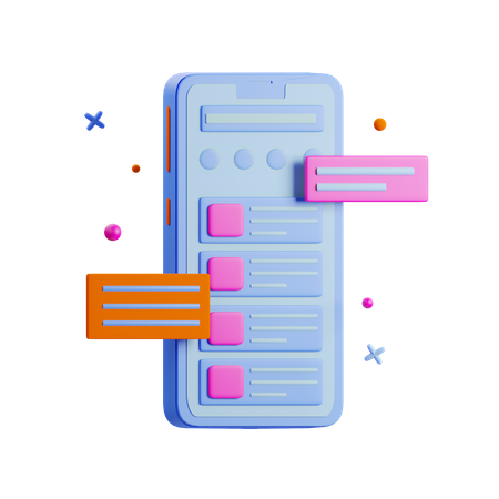 Mobile Chat  3D Icon