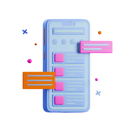 Mobile Chat  3D Icon