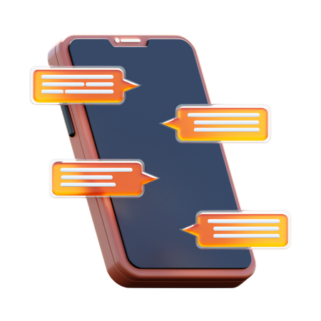 Mobile Chat  3D Icon