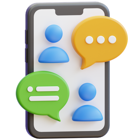 Mobile chat  3D Icon