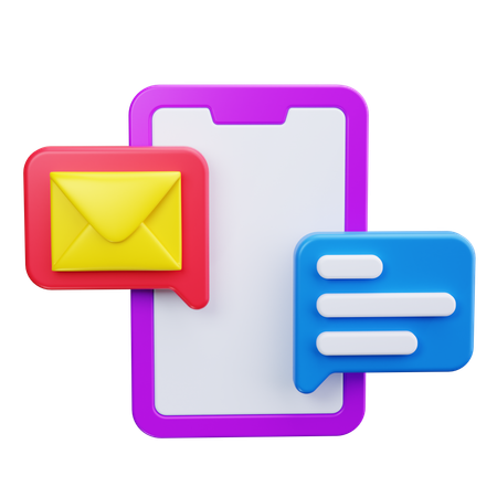 Mobile Chat  3D Icon