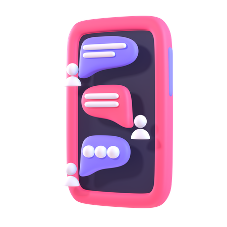 Mobile Chat  3D Icon