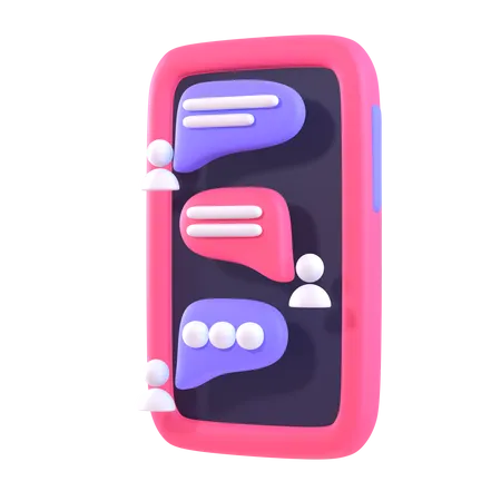 Mobile Chat  3D Icon