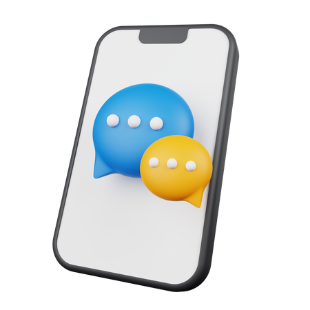 Mobile Chat  3D Icon