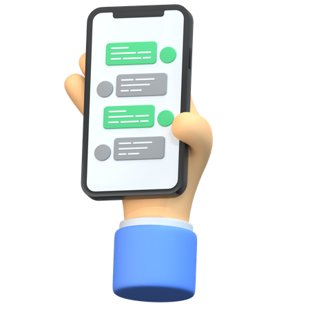 Mobile Chat  3D Icon