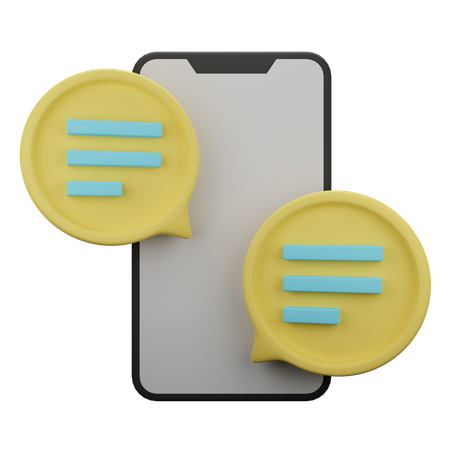 Mobile Chat  3D Icon