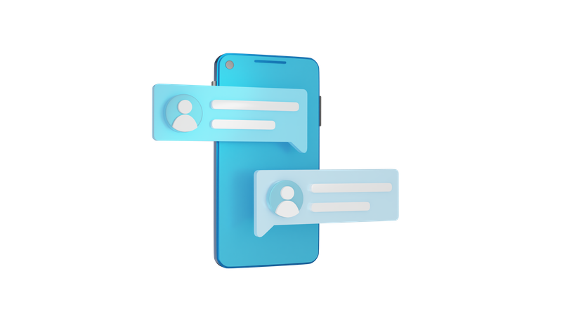 Mobile Chat  3D Icon