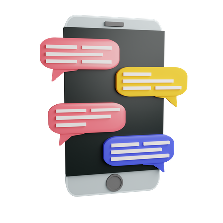 Mobile Chat  3D Icon