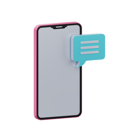 Mobile Chat  3D Icon