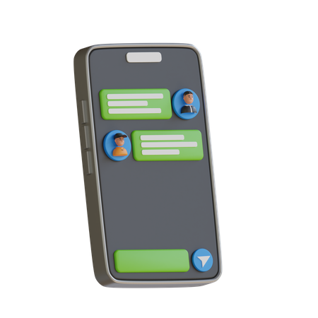 Mobile Chat  3D Icon