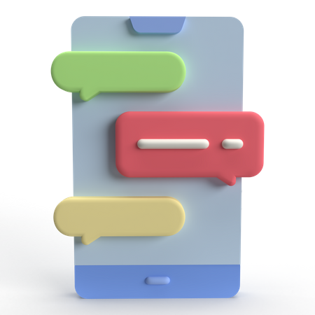 Mobile Chat  3D Icon