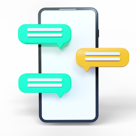 Mobile Chat  3D Icon
