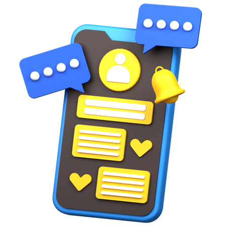 Mobile Chat  3D Icon