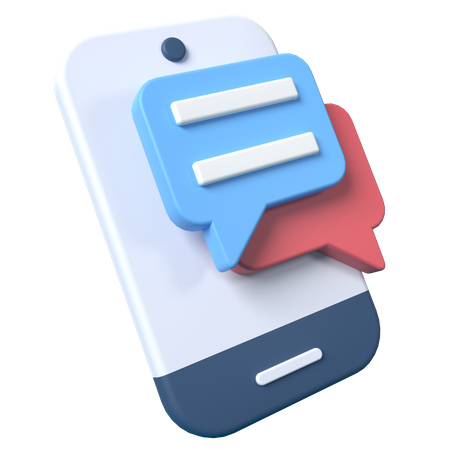 Mobile Chat  3D Illustration