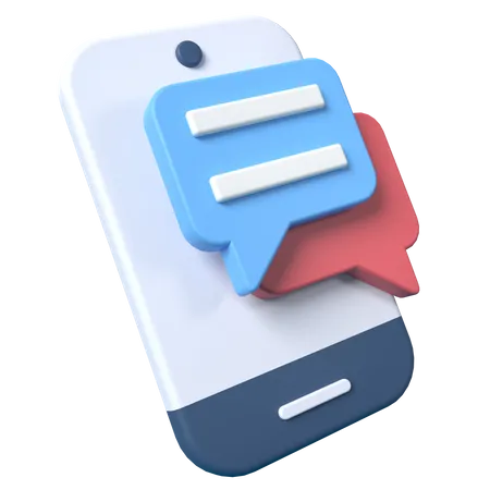 Mobile Chat  3D Illustration