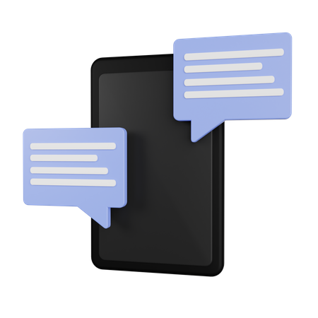 Mobile Chat  3D Illustration