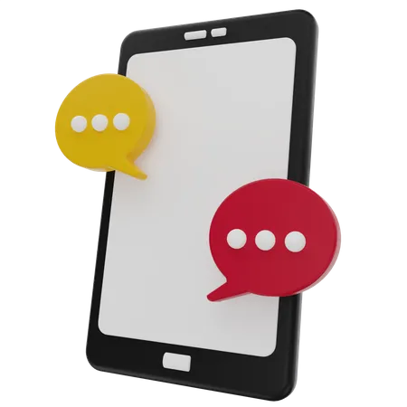 Mobile Chat  3D Illustration