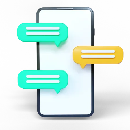 3 D Speech Bubbles Icon For Chat Social Media Chat Bot Concept Artificial Intelligence Chat Bot Stylze Dialogue Symbol Minimal Blank Chat Box 3 D Rendering 3D Icon