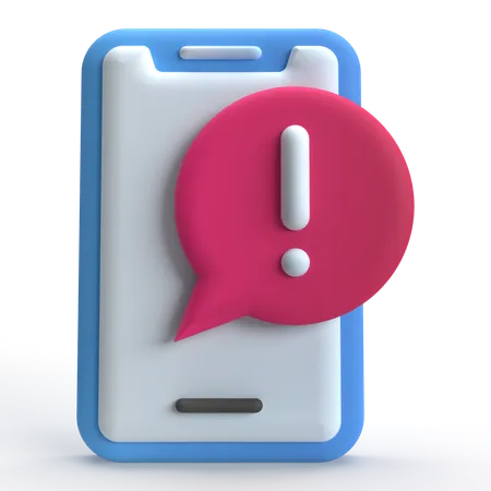 Fehler im mobilen Chat  3D Icon